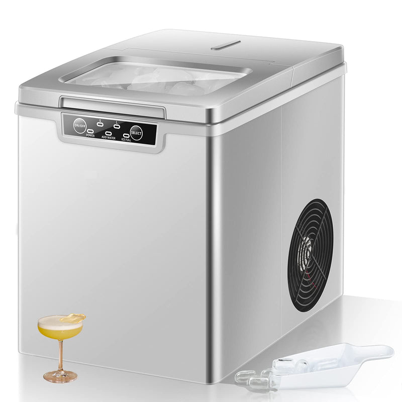 Load image into Gallery viewer, Portable Countertop Ice Maker, 26LBS/24H Mini Ice Cube Machine w/8 Min Processing 9 Cubes
