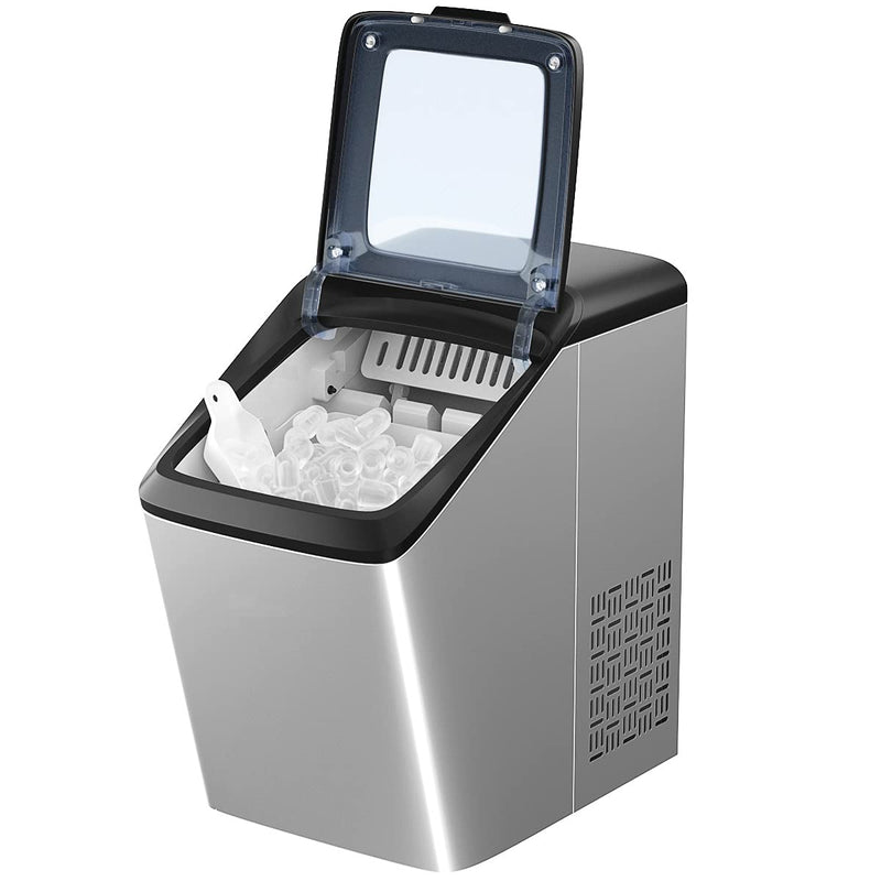 Load image into Gallery viewer, Stainless Steel Countertop Ice Maker, 33lbs/24 Hours Portable Ice Maker Machine
