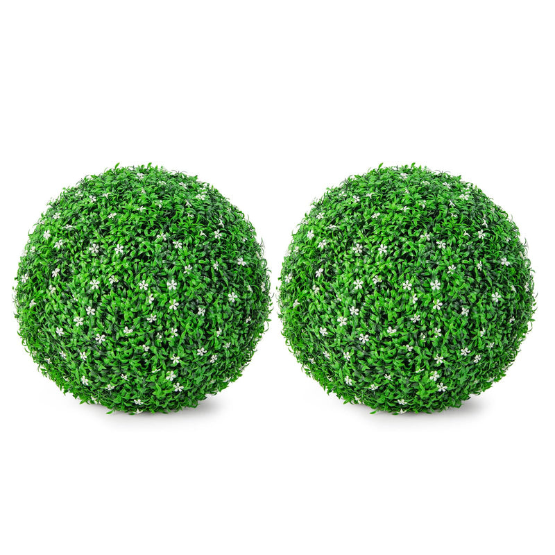 Load image into Gallery viewer, Goplus 2 PCS 19.5 Inch Artificial Plant Topiary Ball, Round Holly Faux Boxwood Balls

