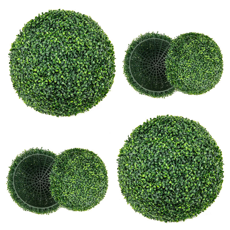 Load image into Gallery viewer, Goplus 2 PCS 20 Inch Artificial Plant Topiary Ball, Round Faux Boxwood Balls Outdoor
