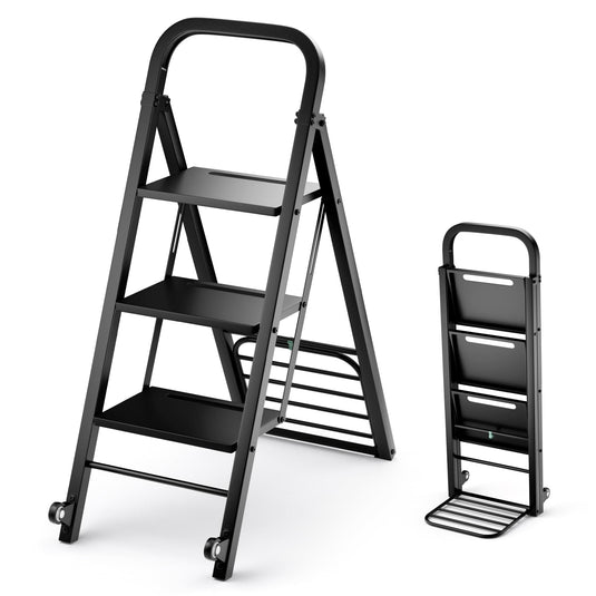 Goplus 2 in 1 Convertible Hand Truck Dolly and Step Ladder