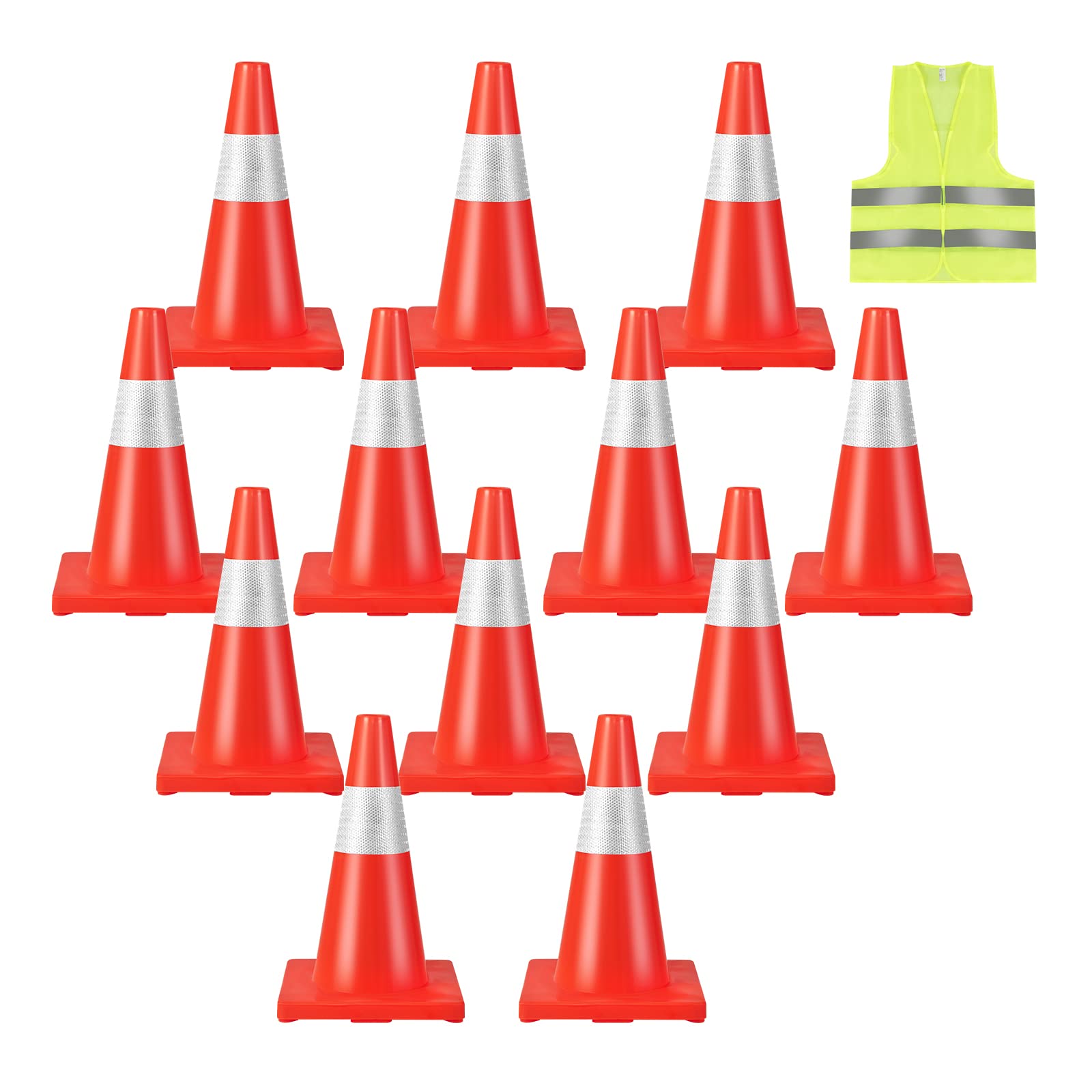 Goplus 12 Pack PVC Traffic Cones – GoplusUS