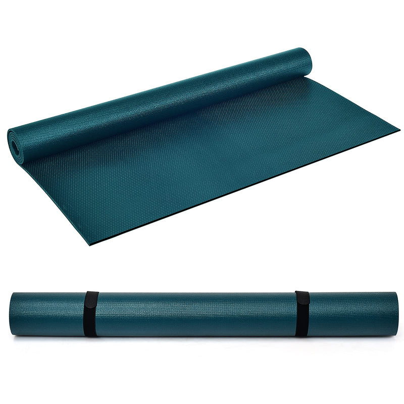 Load image into Gallery viewer, Large Yoga Mat, 7&#39; x 5&#39; x 8mm and 6&#39; x 4&#39; x 8mm with Straps
