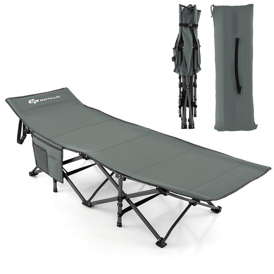 Goplus Folding Camping Cot, 27.5" Sleeping Cot for Adults with Carry Bag, 600LBS Weight Capacity