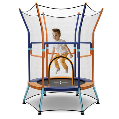 Goplus Kids Trampoline for Toddlers, ASTM Approved Mini Trampoline w/Heightened Safety Enclosure Net