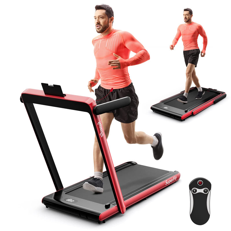 Load image into Gallery viewer, Goplus 2 in 1 Under Desk Treadmill, Red
