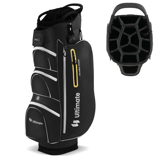 Goplus Golf Cart Bag with 15-Way Top Dividers