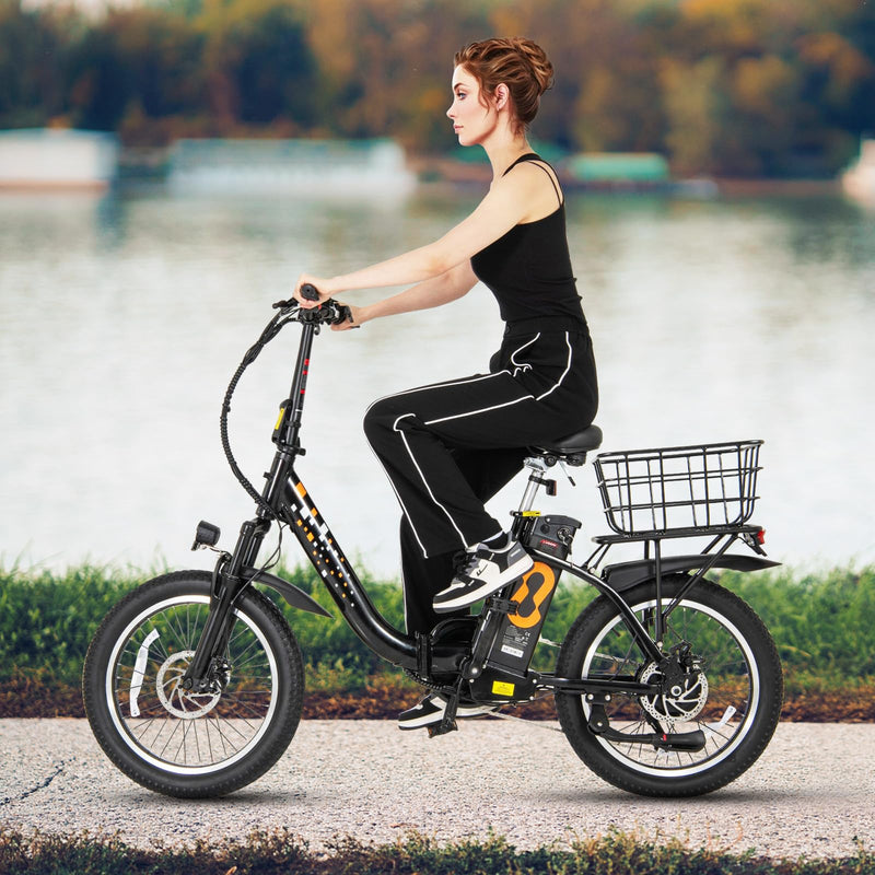 Load image into Gallery viewer, Goplus Ebike Basket Rear, Waterproof Metal Rear Bike Basket, Quick Assemble Bicycle Storage Basket
