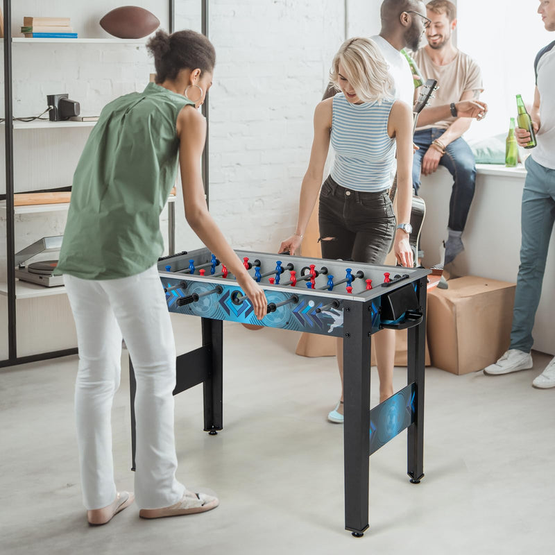 Load image into Gallery viewer, Goplus Foosball Table, Freestanding Soccer Table Game with 2 Footballs
