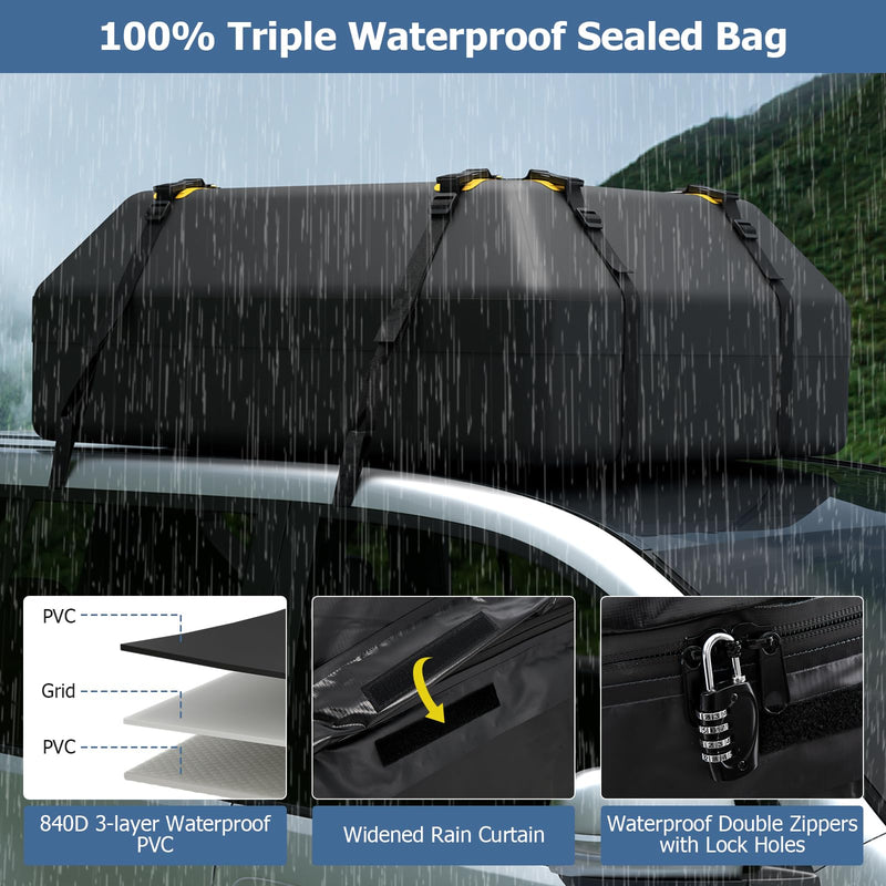 Load image into Gallery viewer, Goplus 15/21 Cu.Ft Roof Bag Cargo Carrier
