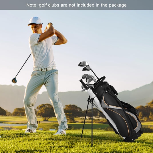 Goplus Golf Stand Bag, Golf Club Bag 8 Way Top Dividers