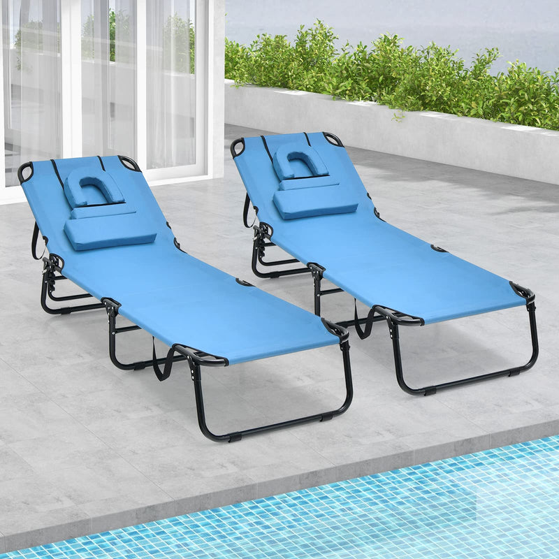 Load image into Gallery viewer, Goplus Beach Chaise Lounge Chair
