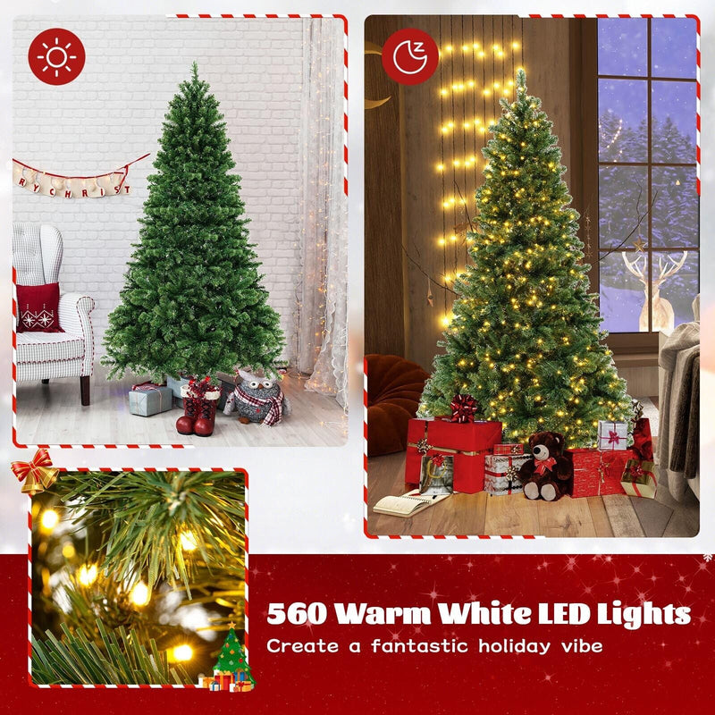 Load image into Gallery viewer, Goplus 6ft/7ft/8ft Pre-Lit Artificial Christmas Tree with Storage Bag, for Office Home Decor
