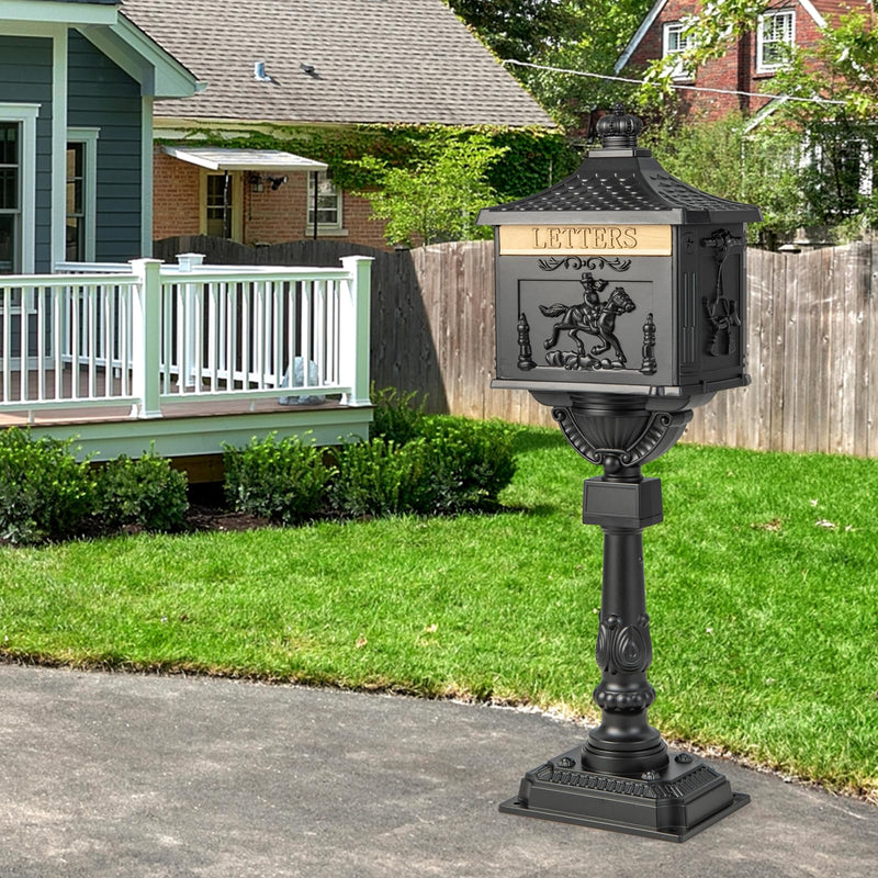 Load image into Gallery viewer, Goplus Cast Aluminum Mailbox with Post
