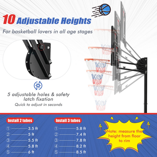 Portable Basketball Hoop Outdoor - Goplus