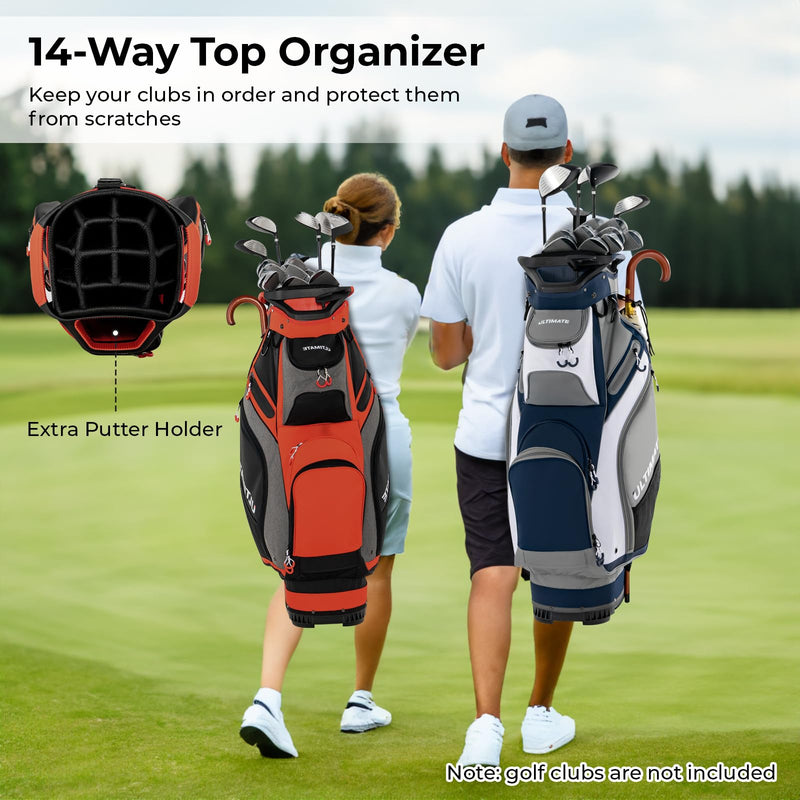 Load image into Gallery viewer, Goplus Golf Cart Bag with 14-Way Top Organizers, Lightweight Portable Golf Club Bag
