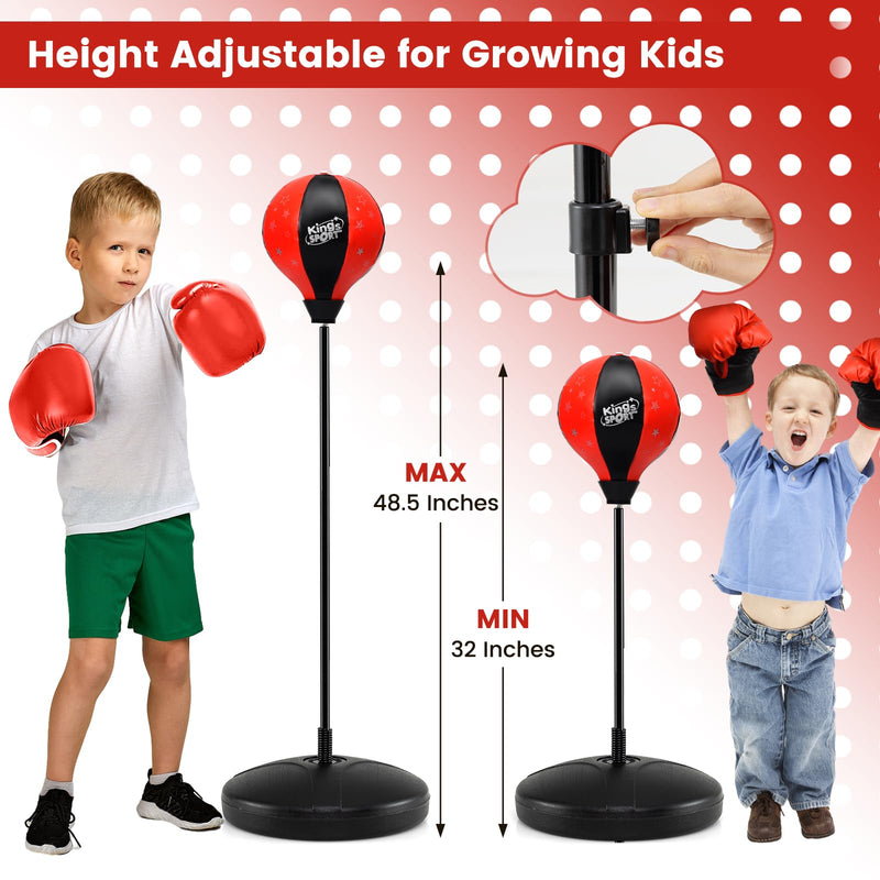 Load image into Gallery viewer, Goplus Punching Bag for Kids, Boxing Set with Gloves, Height Adjustable Stand
