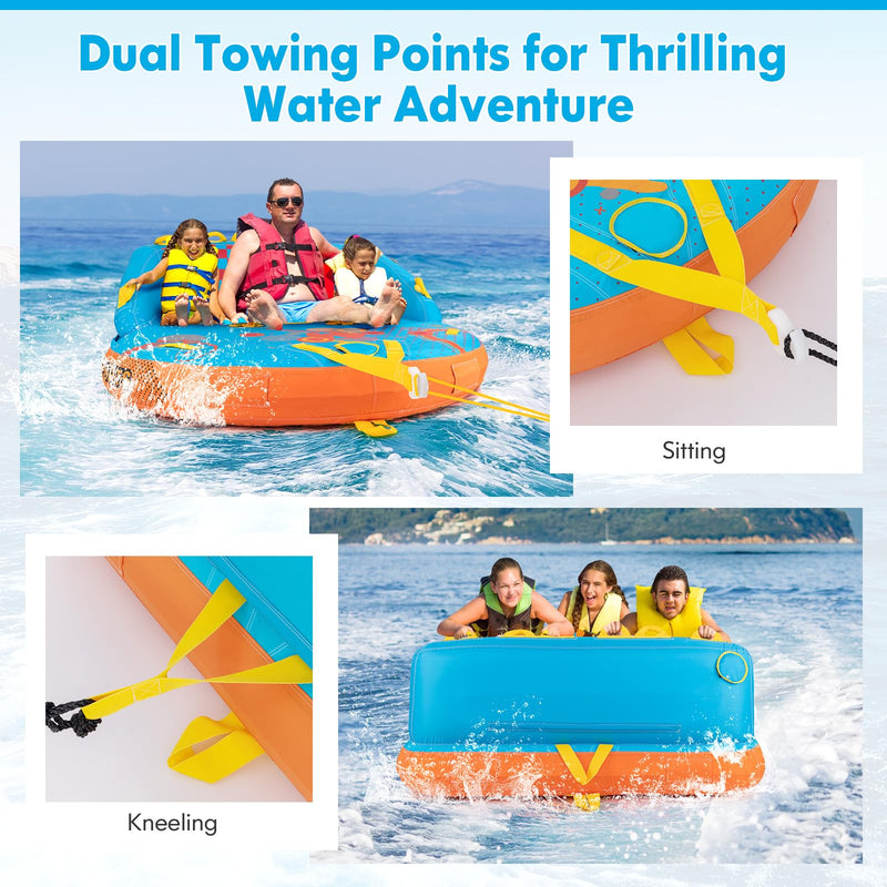 Load image into Gallery viewer, Goplus Inflatable Towable Tubes for Boating, 1-3 Riders Water Sport Towables for Boat
