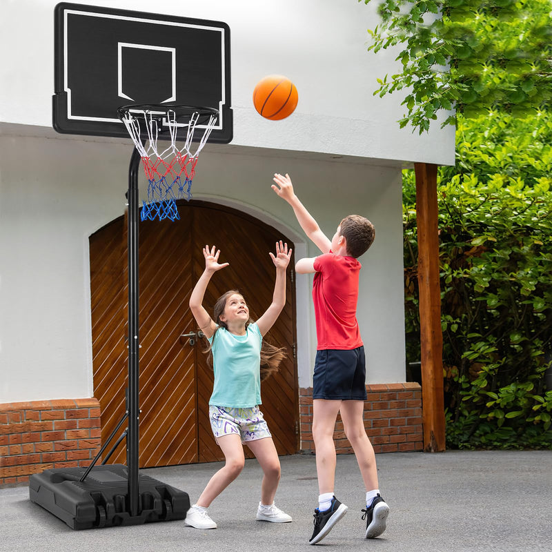 Load image into Gallery viewer, Goplus Portable Outdoor Basketball Hoop, 6.9-8.5 FT Adjustable Basketball Goal System w/Fillable Base
