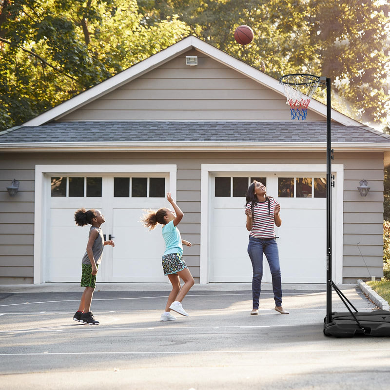 Load image into Gallery viewer, Goplus Portable Basketball Hoop Outdoor, Height Adjustable Basketball Goal System with Fillable Base &amp; 2 Smooth Wheels
