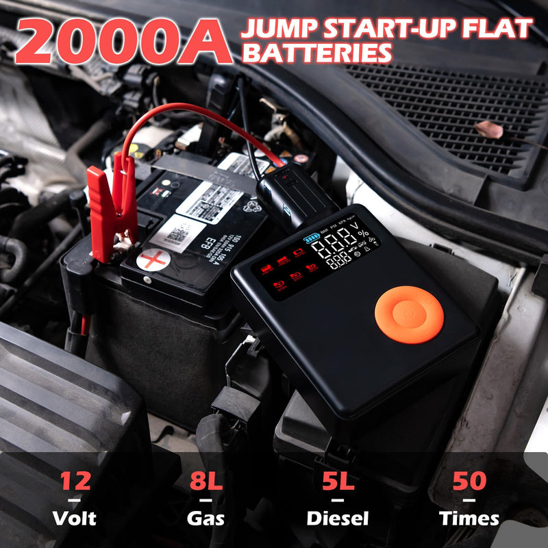 Load image into Gallery viewer, Goplus Car Jump Starter with Air Compressor
