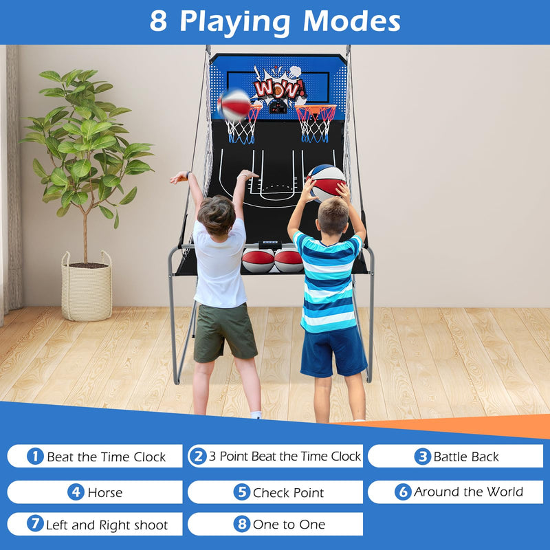 Load image into Gallery viewer, Goplus Foldable Dual Shot Basketball Arcade Game
