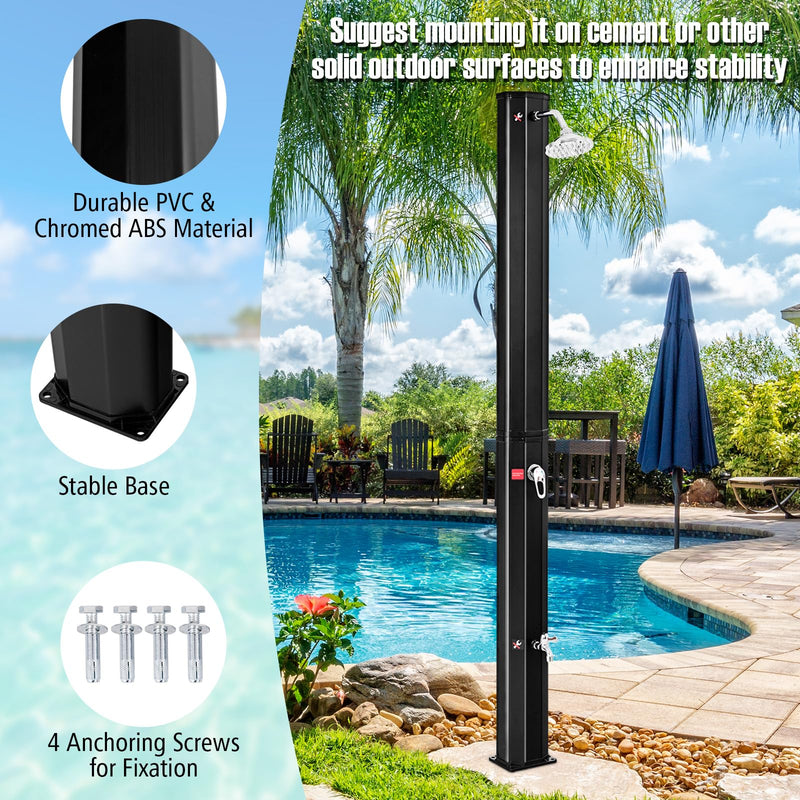 Load image into Gallery viewer, Goplus 9.3 Gallon Solar Heated Outdoor Shower
