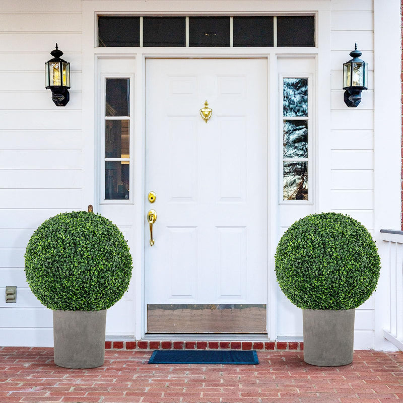 Load image into Gallery viewer, Goplus 2 PCS 20 Inch Artificial Plant Topiary Ball, Round Faux Boxwood Balls Outdoor
