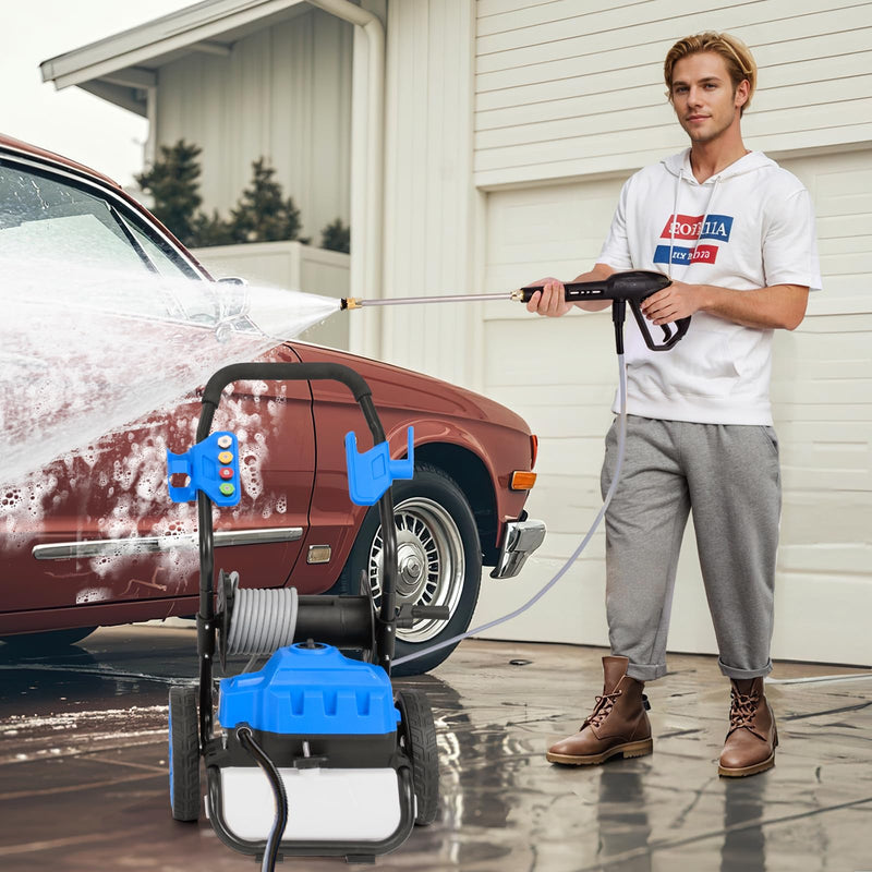 Load image into Gallery viewer, Goplus Electric Pressure Washer, 2300 PSI 1.8 GPM High Pressure Power Washer w/Wheels, 5 Quick Connect Nozzles
