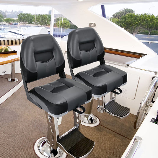 Folding Boat Seats, Low-Back Boat Seat, 2 Packs