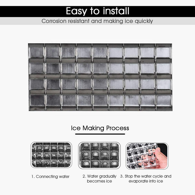 Load image into Gallery viewer, Commercial Home Ice Maker Machine, Built-in Stainless Steel Electric Ice Cube Maker, 33lbs Storage Capacity &amp; Ice Shovel
