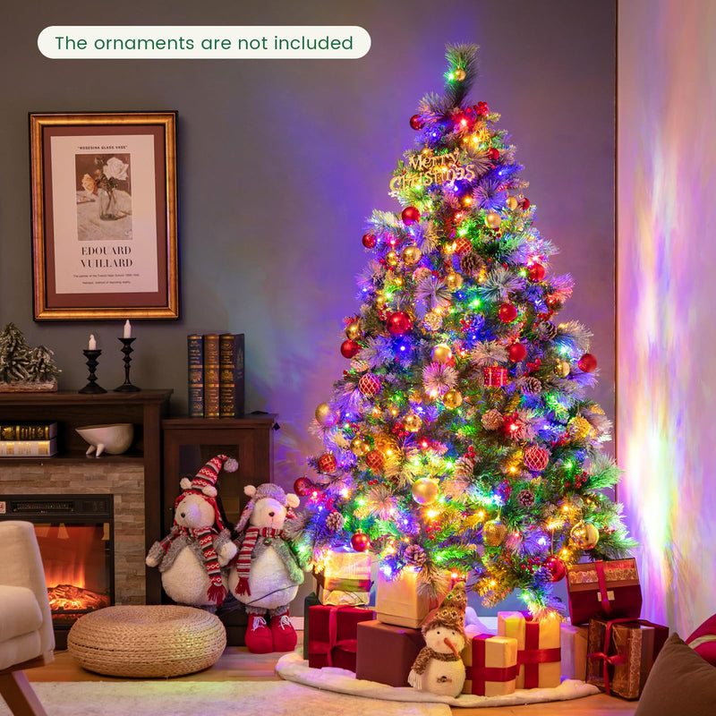 Load image into Gallery viewer, Goplus 6ft Pre-Lit Artificial Christmas Tree, Hinged Xmas Tree, for Office Home Decor
