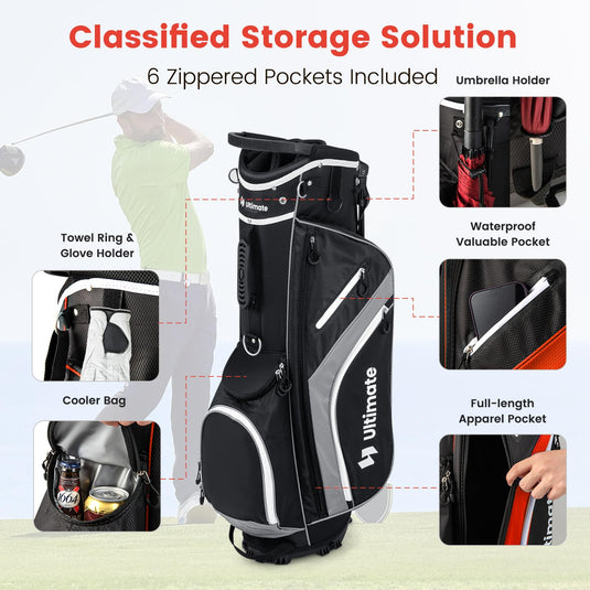 Goplus 14 Way Top Dividers Golf Stand Bag