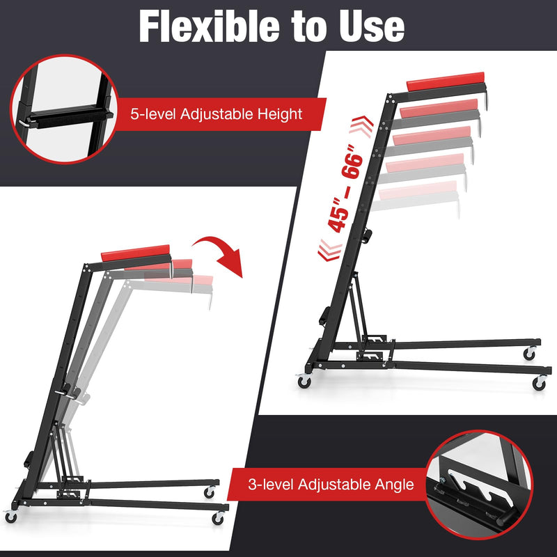 Load image into Gallery viewer, Goplus Foldable Topside Creeper, Automotive Engine Creeper with 45”-66” Adjustable Height, Top Side Creeper for Truck Mechanic Garage Workshop
