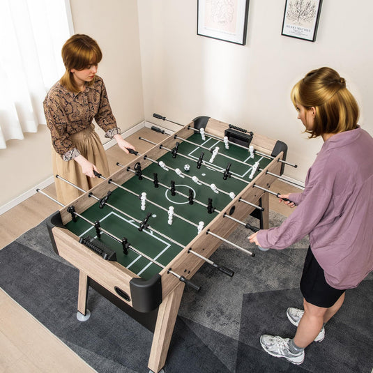 Goplus 54” Foosball Table for Adults, Competition Full Size Soccer Game Table with 2 Balls, 26 Players