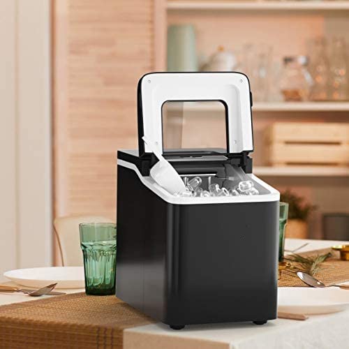 Ice Maker Machine for Countertop, Bullet-Shaped Ice Cubes Ready in 8 Mins