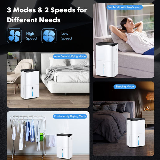 100 Pint Dehumidifier Rooms up to 5500 Sq. Ft with Smart App & Alexa Voice Control