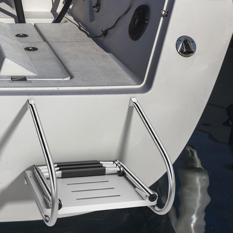 Load image into Gallery viewer, Goplus 3-Step Swim Platform Boat Ladder
