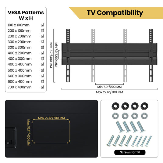 Goplus Rolling TV Stand for 32"-85" Flat Curved LED/LCD/OLED TVs up to 132 LBS, Mobile Floor TV Trolley Max VESA 400 x 700 mm