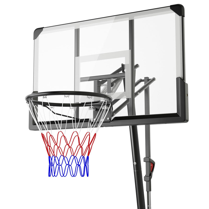 Load image into Gallery viewer, Goplus Basketball Hoop Outdoor, 4.9-10 FT Quickly Height Adjusted Basketball Goal System with 44 Inch PC Backboard
