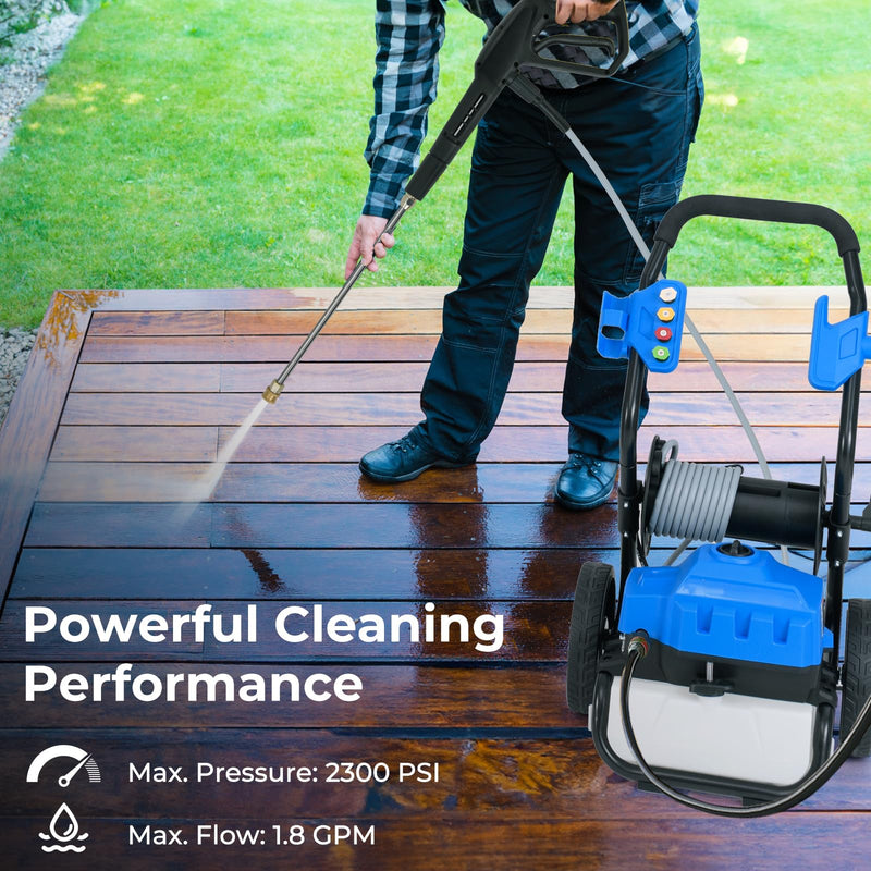 Load image into Gallery viewer, Goplus Electric Pressure Washer, 2300 PSI 1.8 GPM High Pressure Power Washer w/Wheels, 5 Quick Connect Nozzles
