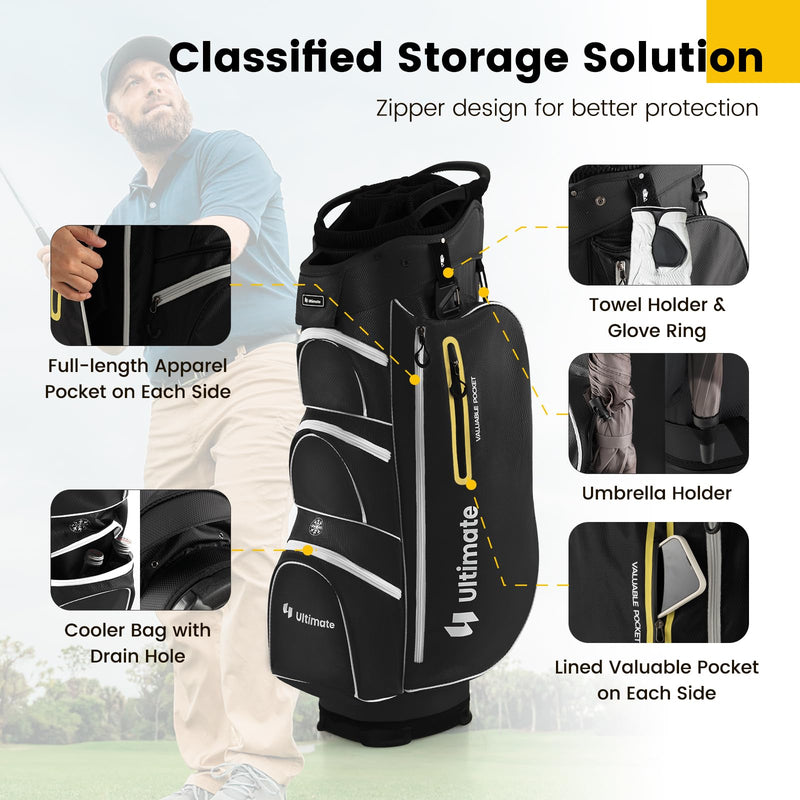 Load image into Gallery viewer, Goplus Golf Cart Bag with 15-Way Top Dividers
