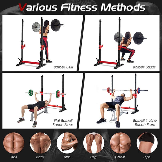 Goplus Olympic Weight Bench with Squat Rack