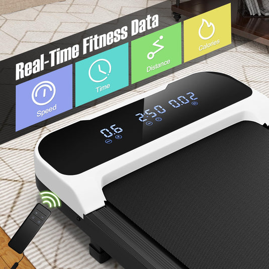 Goplus Walking Pad, Under Desk Treadmill with Remote Control & LED Display, 3 Countdown Modes