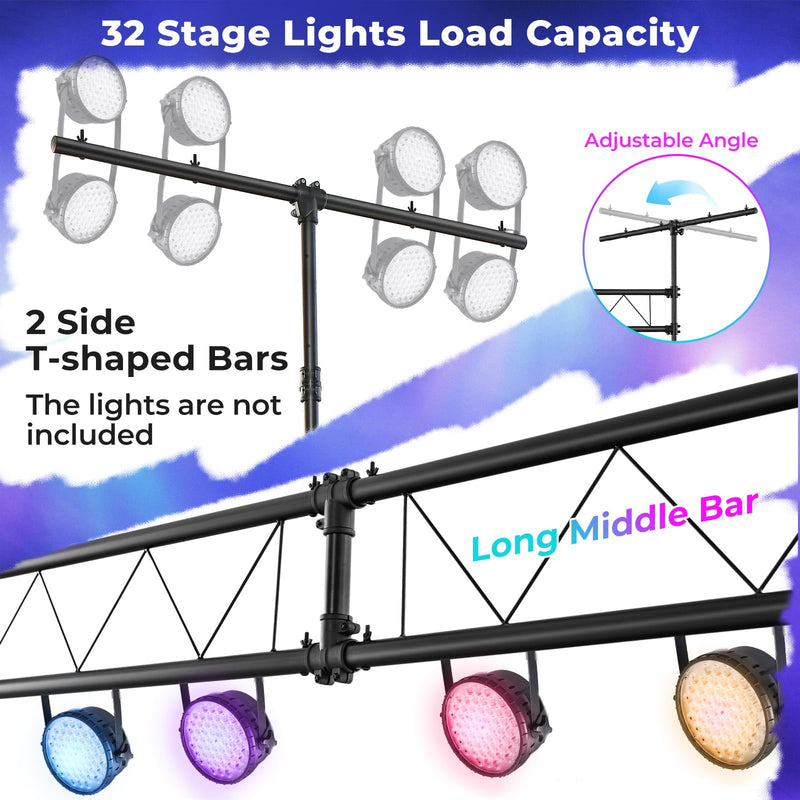 Load image into Gallery viewer, Goplus DJ Light Stand, 14FT Lighting Truss System with 32 Lights Hold 220LBS Capacity
