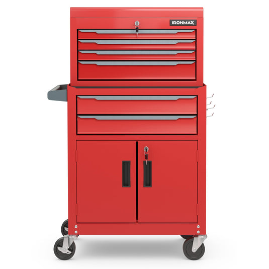 Goplus Tool Chest, 6 Drawers Extra Large Rolling Too Storage Cabinet with 4” Universal Lockable Wheels