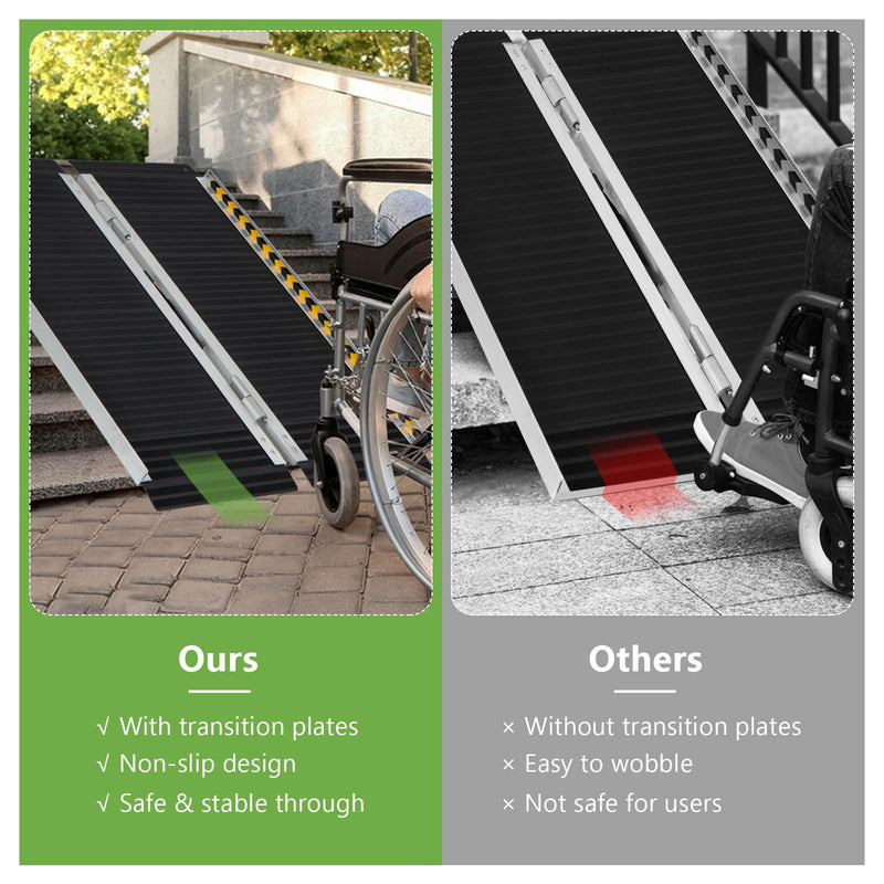 Load image into Gallery viewer, Goplus Portable Aluminum Wheelchair Ramp
