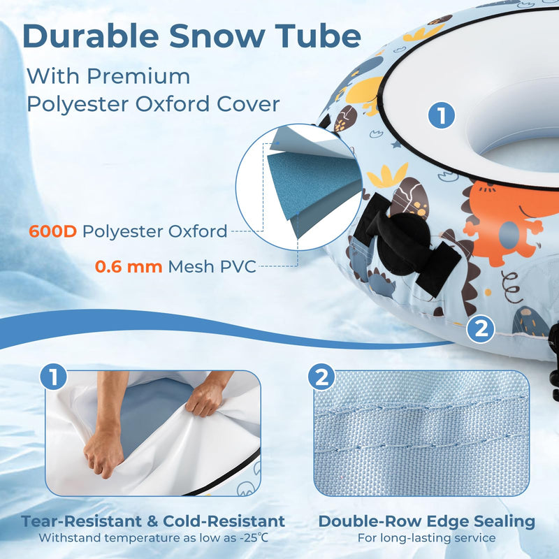 Load image into Gallery viewer, Goplus Snow Tube, 52&quot; Inflatable Snow Sled w/Premium Polyester Oxford Cover
