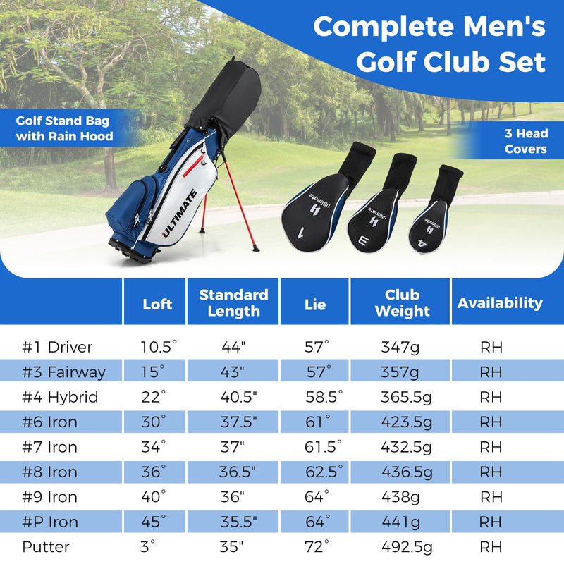 Load image into Gallery viewer, Goplus Complete Golf Club Set for Men, 9 Pieces Golf Clubs with Stand Bag, Men&#39;s Right Handed
