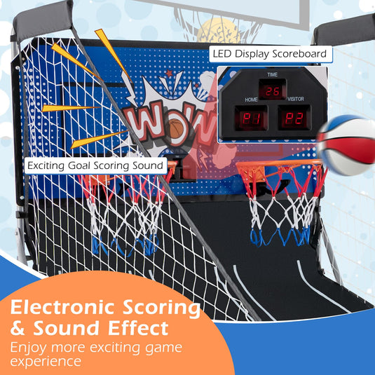 Goplus Foldable Dual Shot Basketball Arcade Game